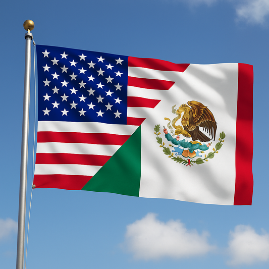 Borderless Bonds™ Flag – Mexico & USA United (3 x 5 Feet)